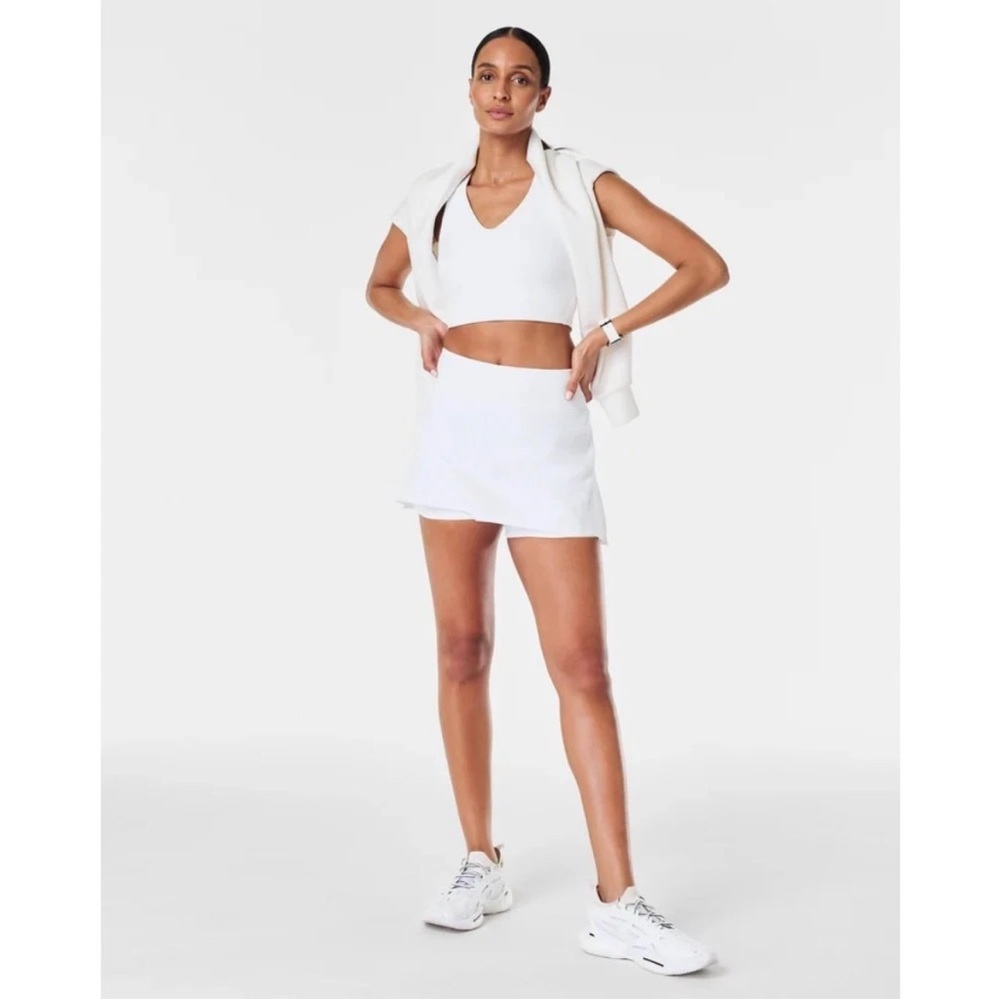 Spanx Get Moving Skort White Tennis Pickleball Workout Athleisure size large